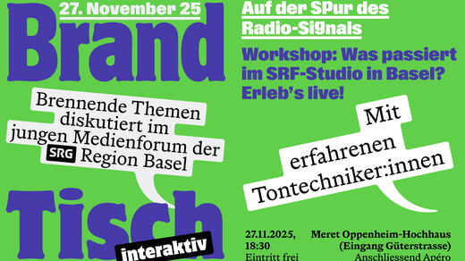 Bild von BrandTisch: Workshop im SRF-Studio Basel